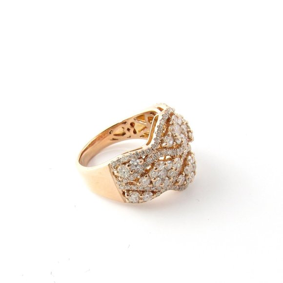 Vintage 14 Karat Rose Gold and Diamond Ring Size 7 #5200 - Picture 5 of 7